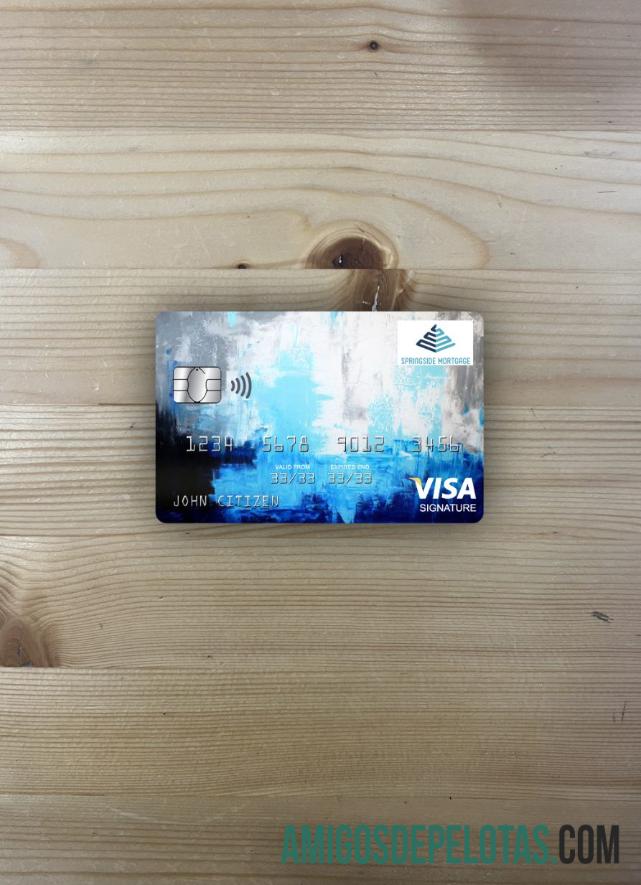 Cartão de assinatura Visa Springside Mortgage Bank dos EUA Photolook Front baixar para verificação